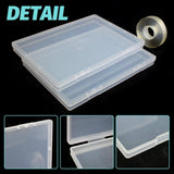 2 stuks 30 cm dubbelzijdig plakband kunstnagel opbergdoos doorzichtige rechthoekige doos plastic verpakkingsdozen nageltips container kunstnagels 21,8x15,5 cm