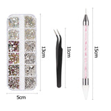 5600 Stück Strasssteine ​​​​Nägel Nail Art, 36 Farben Glitzersteine, Dekorationen Nagelsteine ​​​​Für Nagelkunst, Einschließlich Wachsstift Für Strasssteine ​​en Strass-Picker
