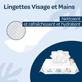 BIOLANE - Natte babydoekjes voor gezicht en handen - 6 stuks - 384 doekjes (6 x 64 cm) - Reinigt en beschermt - Toiletartikelen - Hypoallergeen - Voor de gevoelige huid - 97% natuurlijke ingrediënten - Gemaakt