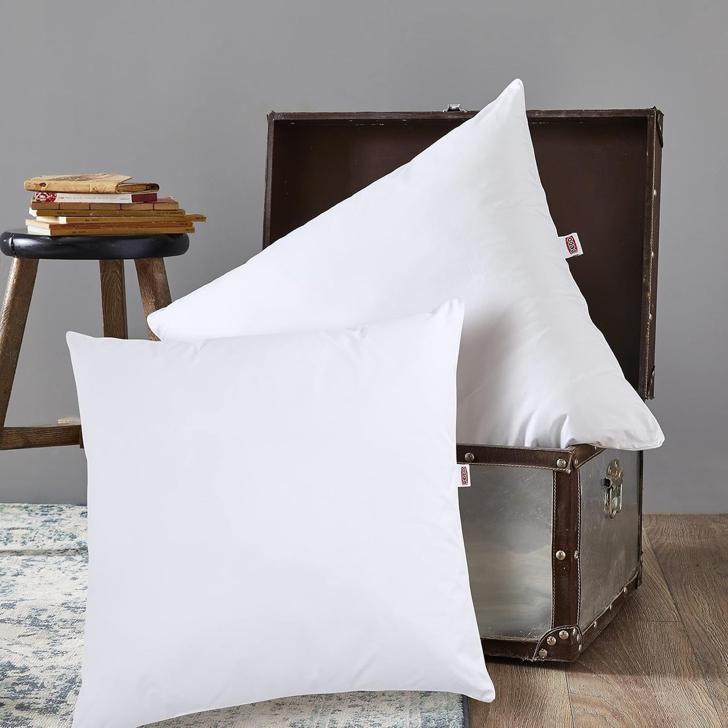 DODO 2-delig, ultrazacht, 60 x 60 cm, zacht comfort, 2 Arizona-kussens, luchtcirculatie en opblaasbaar, machinewasbaar op 40°C Naty Shop standaardkussens