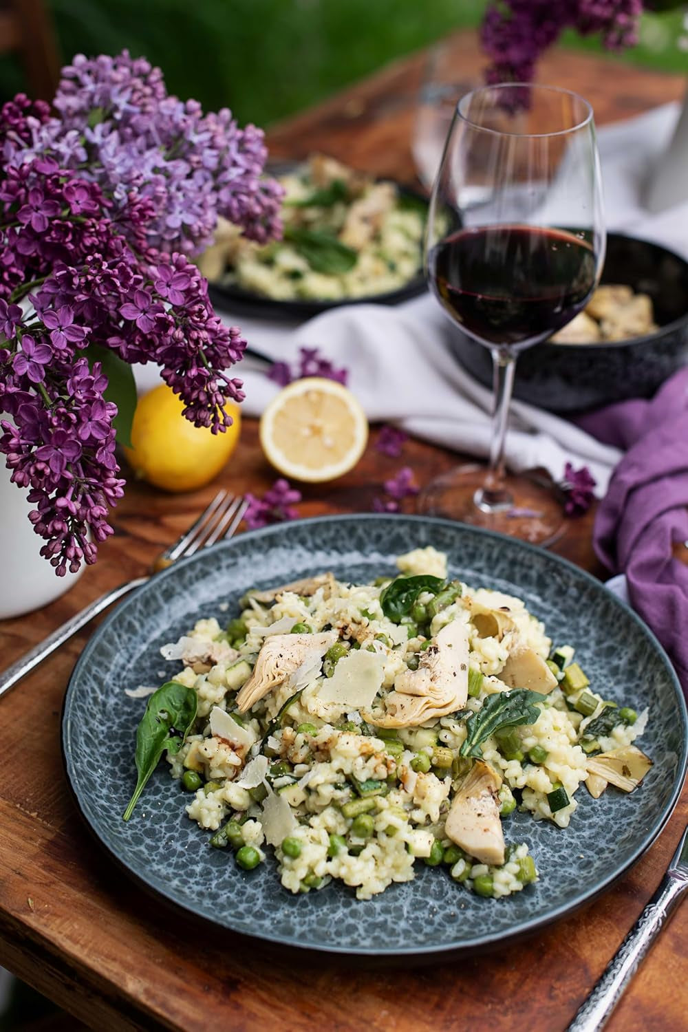 MÄSER 934110 Filippa serie, Keramisch servies voor 4 personen, Modern gecombineerd servies met 16-delig; Borden, schalen en kopjes met reactief glazuur in groen en zwart, Steengoed, Groen