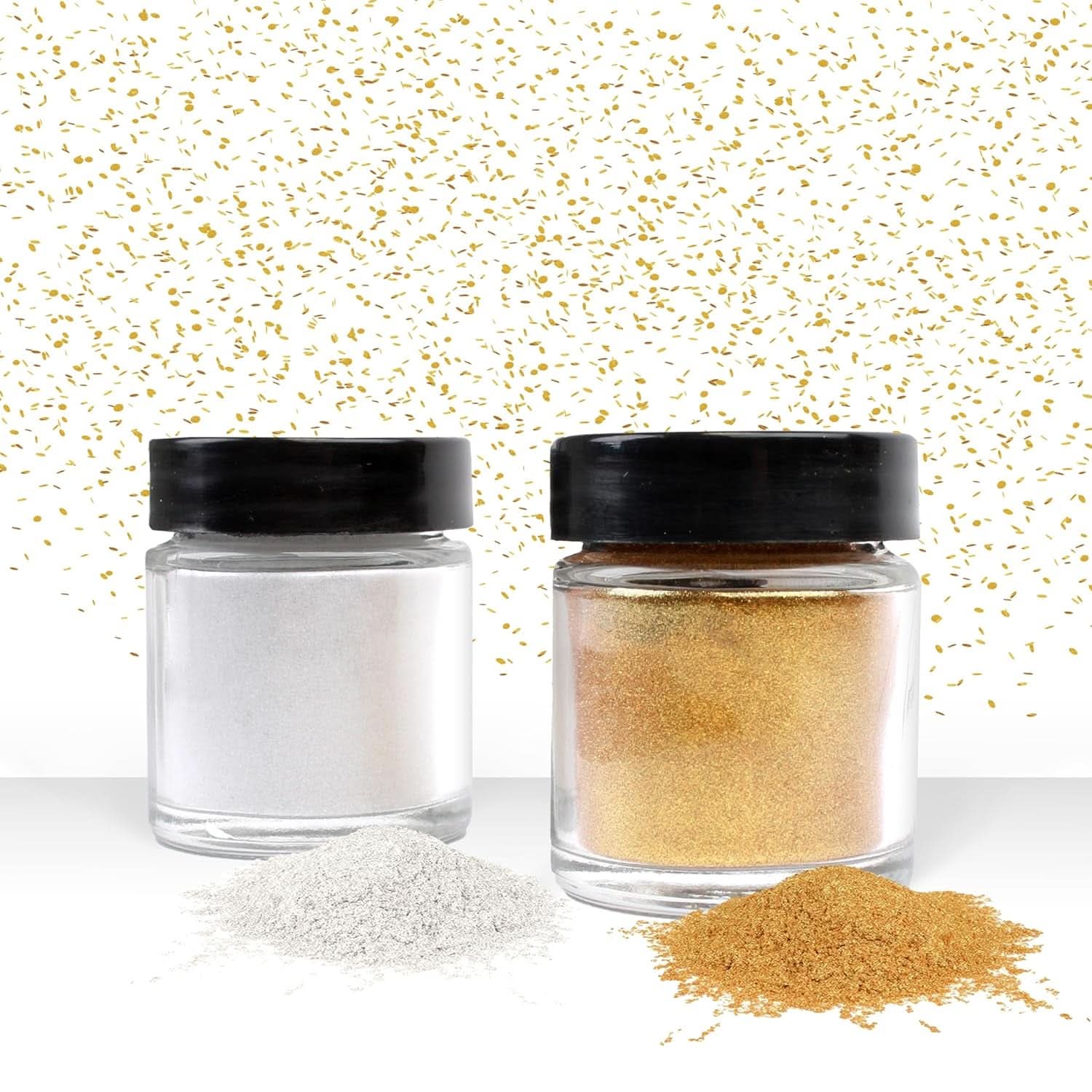 Günthart glitter, poeder, goud en zilver, set 2 x 7 gram Naty Shop