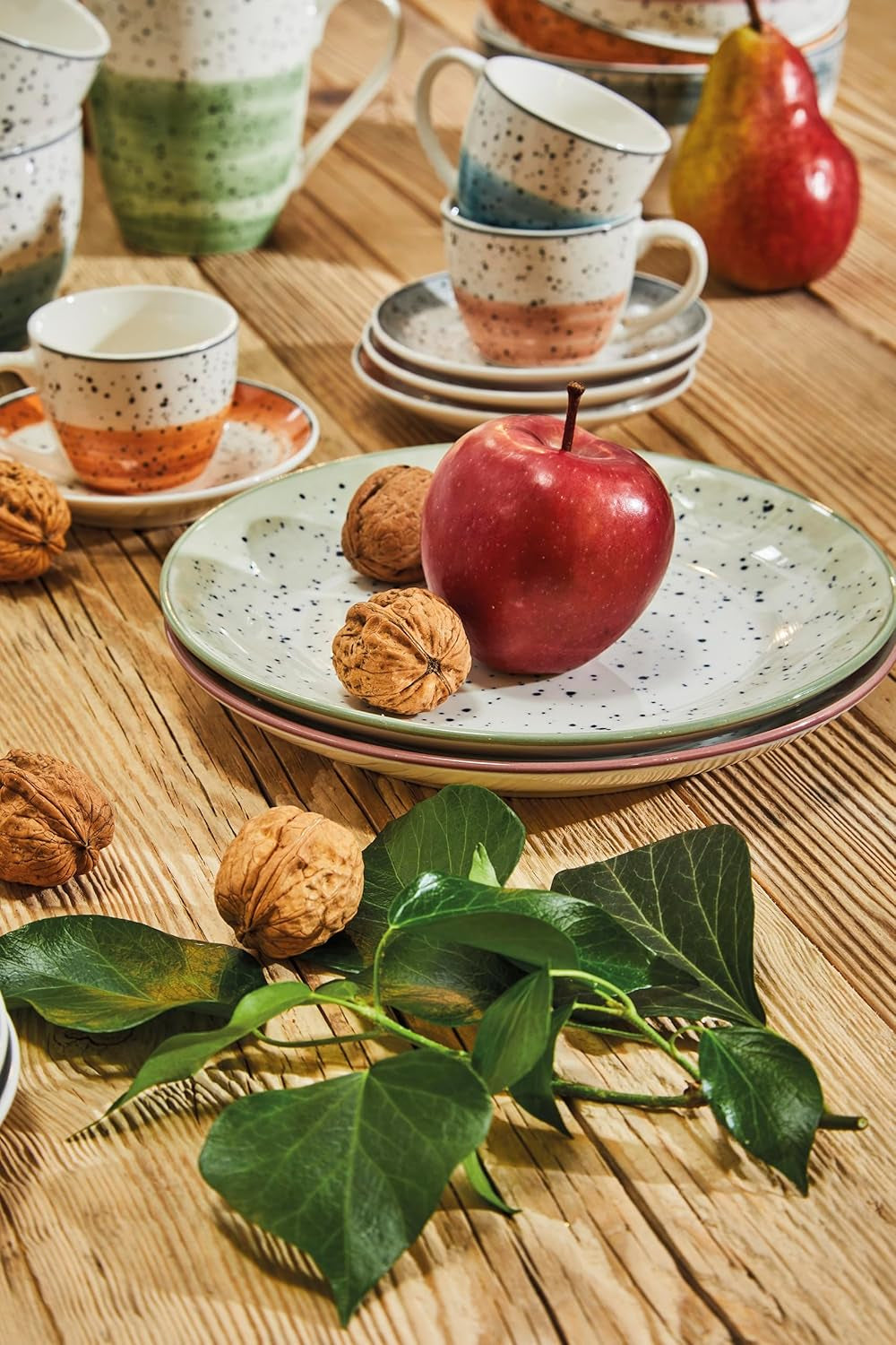Sienna servies voor 6 personen, 18-delig, porselein, veelkleurig