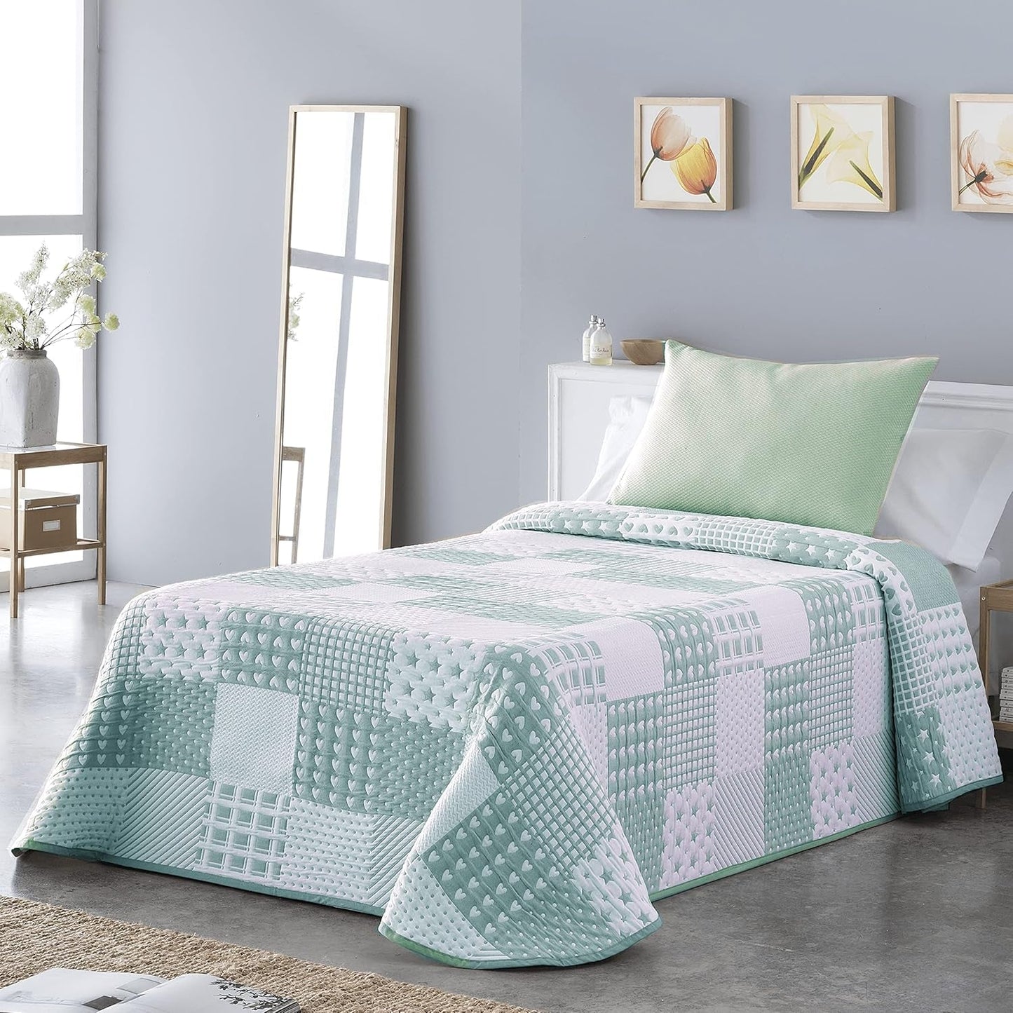 Sofia 21 light sprei voor tweepersoonsbedden van 180 en 200 cm, sprei voor bedden van 180 en 200 cm, Grijs Bedden en dekens Besuche den VIALMAN-Store Greetings Cama 180: 270Cm X 270Cm