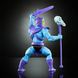Masters of the Universe Origins speelgoed, skeletfiguur uit de tekenfilmcollectie, staande slechterik ca. 14 cm met pantser, staf, zwaard en 2 maskers, HYD24 Actiefiguren Naty Shop