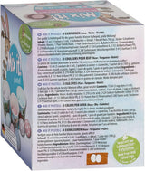 Heitmann Eikleurstoffen - Mix It Pastel - 3 vloeibare eikleurstoffen in roze, turkoois en paars, beker, rijst, sjablonen en handschoenen - Eenvoudig eierverven
