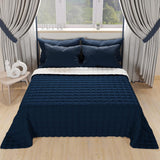 PETTI Artigiani Italiani - Eenpersoonsbeddekbed, dubbelzijdig dekbed, lentedekbed, nachtblauw, wit, 100% Made in Italy Dekbedden en dekbedden Naty Shop