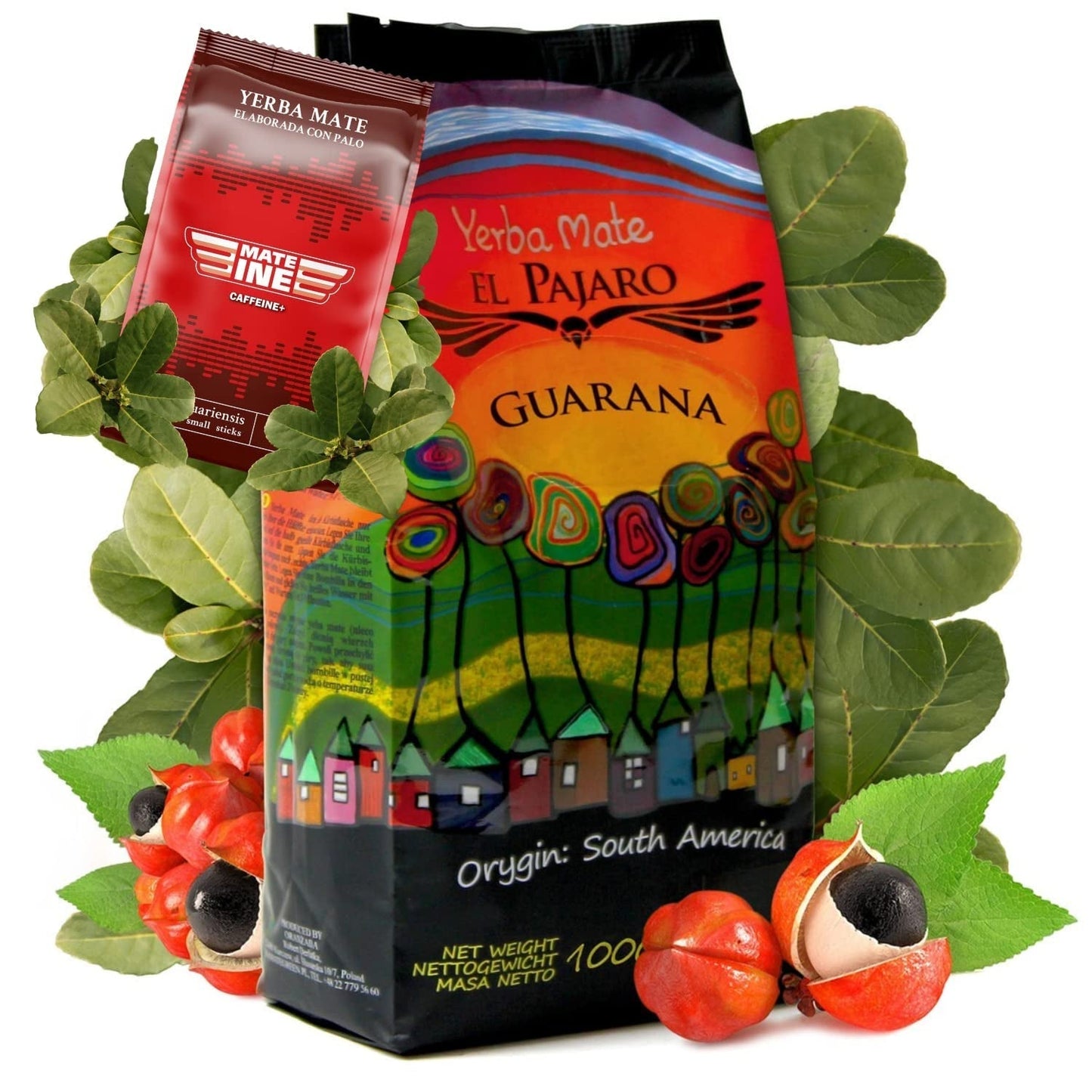 Guarana 1000 g | Mate Thee uit Paraguay | Sterk, met catuava, guaranapoeder, limoen | Extra sterk, verkwikkend, hoge stimulatie