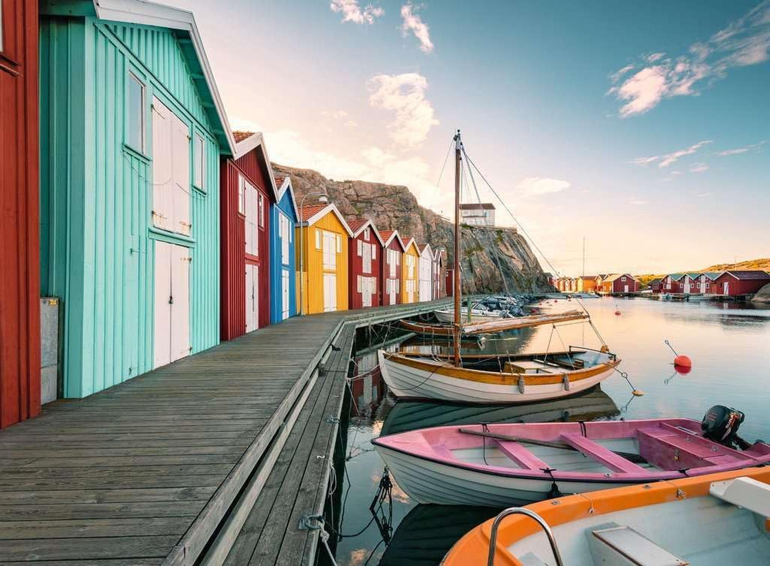 Ravensburger Puzzel 12000847, Scandinavische plaatsen - Botenhuizen in Smøgen, Zweden - Legpuzzel van 500 stukjes voor volwassenen en kinderen vanaf 12 jaar Puzzel Naty Shop