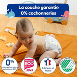 - Luiermaat 4+ 9-20 kg – Ökologische Babywaidern – natürliche Babypflege, hypoallergeen, ohne Parfüm und auslaufsicher – hermestellung in Frankreich – 126 wegwerpluiers – 1 maand