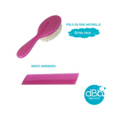 dBb-Remond 315008 Plastic borstel en kam Roze Transparant Kinderen - Bad- en huidverzorging Naty Shop
