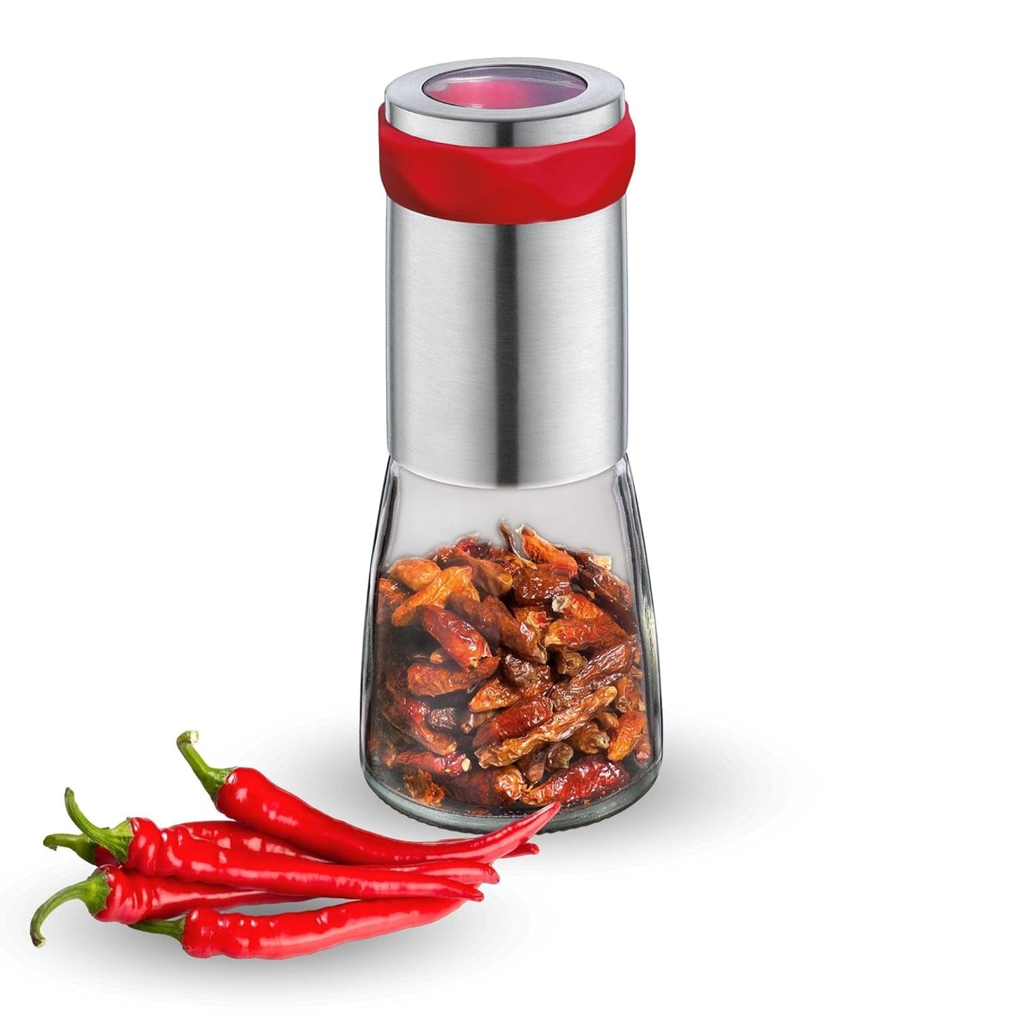 Cilio PICCANTE hete pepermolen, Ø 6,5 cm, H: 14,5 cm, met afsluitdeksel Molens en Snijmachines Naty Shop Standaard Titel