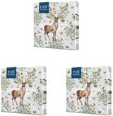 PAW - 3-laags servetten (33 x 33 cm) I 20 stuks I Perfect voor kinderverjaardagen, feesten, communies en feestdagen I Kleurrijke papieren servetten met feestmotief I Dieren, vreugde, feest - gewei