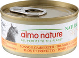 Almo Nature HFC natuurlijk kattenvoer - tonijn en garnalen, 24 stuks (24 x 70 g)