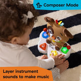 Baby Einstein, Drum & Learn Dean Muzikaal leerspeelgoed - Multisensorisch babyspeelgoed, 2 speelmodi, kleuren, vormen en instrumenten, 50+ geluiden, vanaf 6 maanden Babyspeelgoed Naty Shop
