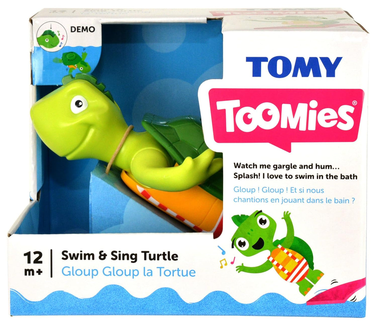 TOMY Kinderwaterspeelgoed "Plantschi de zingende schildpad" meerkleurig, hoogwaardig speelgoed voor kinderen met muziek, combineert badspeelgoed en muzikaal speelgoed, vanaf 12 maanden! Badspeeltje voor waterspelen Jucarii Bebe Naty Shop