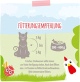 MjAMjAM - Premium natvoer voor katten - delicate kip met fruitige aardbeien 400 g, verpakking van 6 (6 x 400 g), natuurlijk met extra vlees