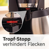 Bosch MyMoment TKA6M273 Filter-espressomachine, 1L thermische karaf, 8-12 kopjes, antidruppelsysteem, roterende filterhouder, ontkalkingsprogramma, verwijderbaar waterreservoir, 1200 Watt, matzwart