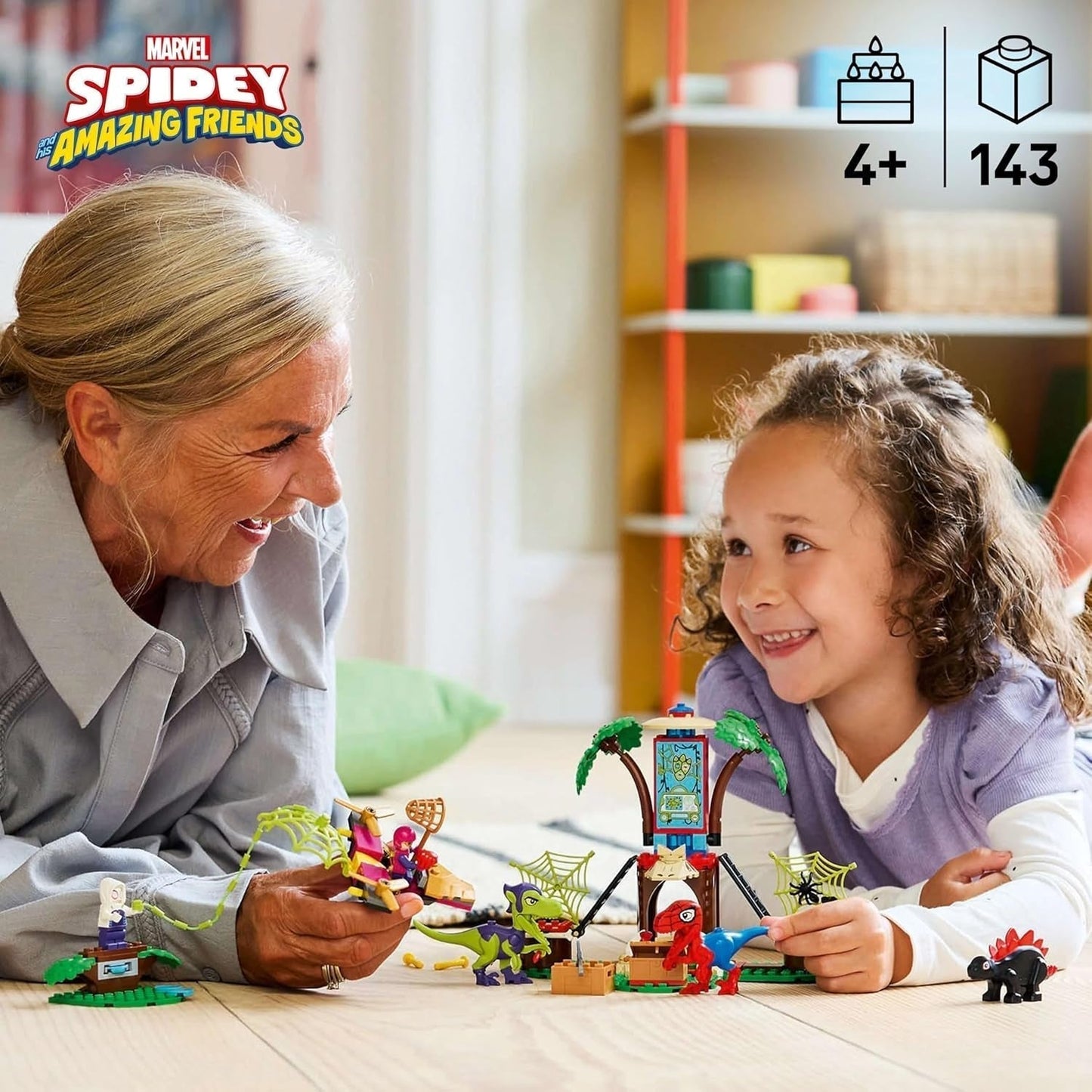 LEGO Marvel Showdown in de Boomhut: Spidey-Rex Vs. Gobby-Raptor, dinosaurusbouw- en speelset, speelgoeddinosauruscadeau voor jongens en meisjes vanaf 4 jaar, Spidey en zijn supervrienden 11200 bouwsets Besuche in LEGO-Store