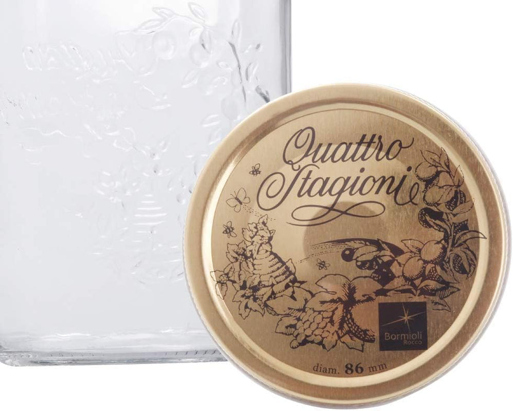 Bormioli QUATTRO STAGIONI voorraadpot 1 liter (pak van 2) Voedselbewaardozen Naty Shop