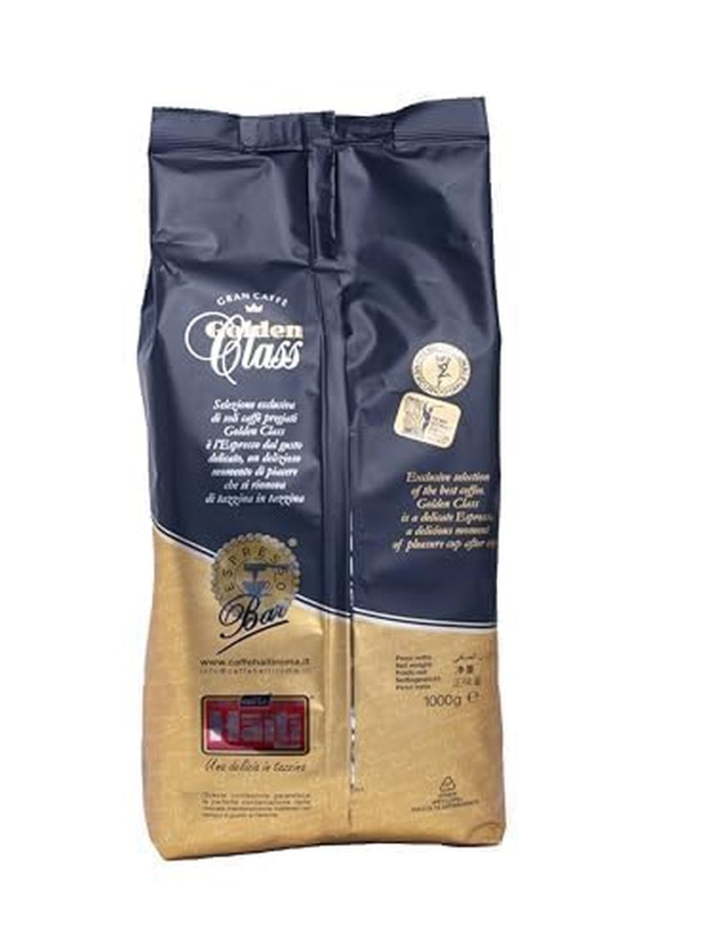 Caffè Haïti Roma Gran Caffè Golden Class koffiebonen in verpakkingen van 1 kg. Italiaanse ambachtelijke braad- en kwaliteitsmix.