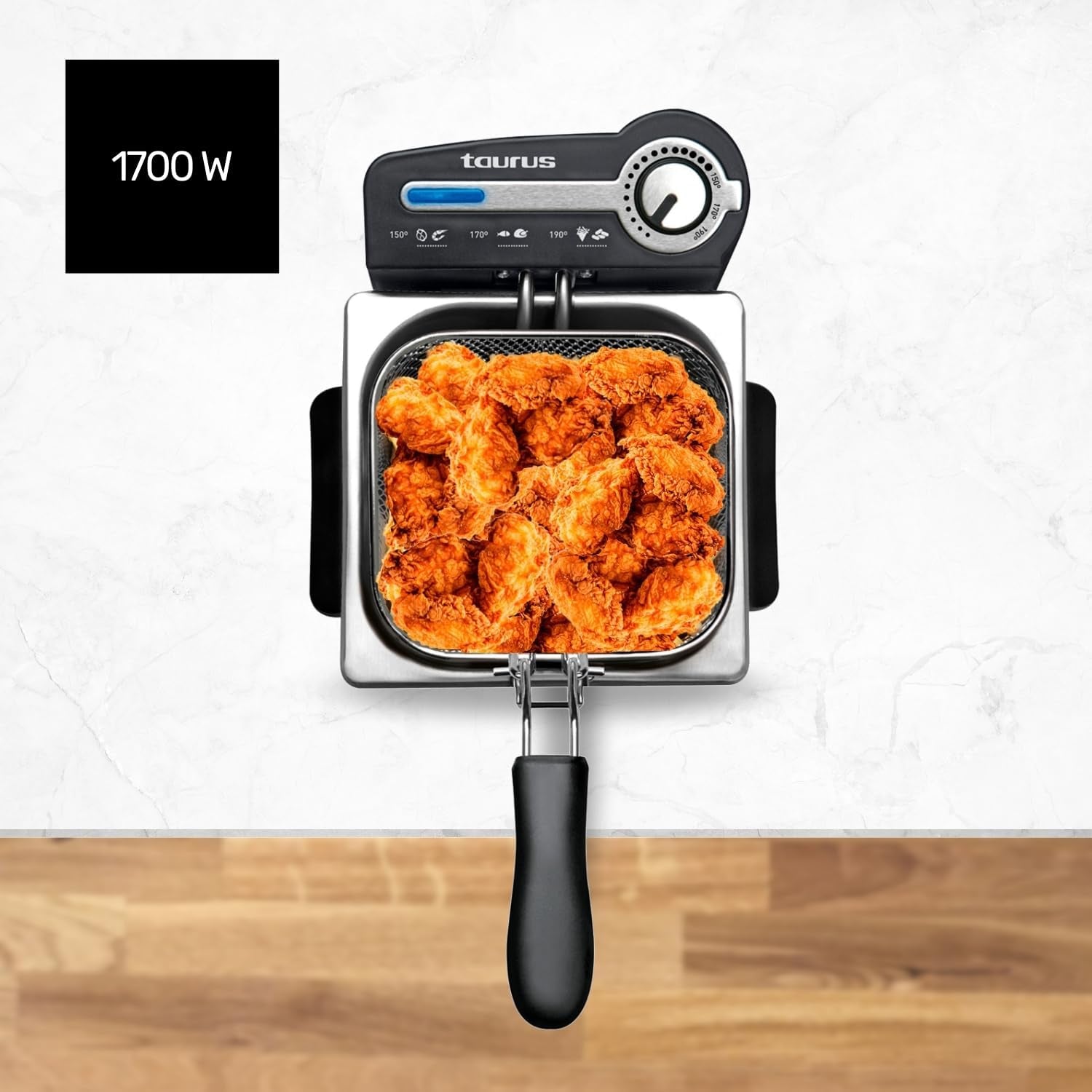 Taurus Professional 2 plus - Oliefriteuse, 2 liter, 1700 W, 18/8 roestvrij staal Apparaten Naty Shop