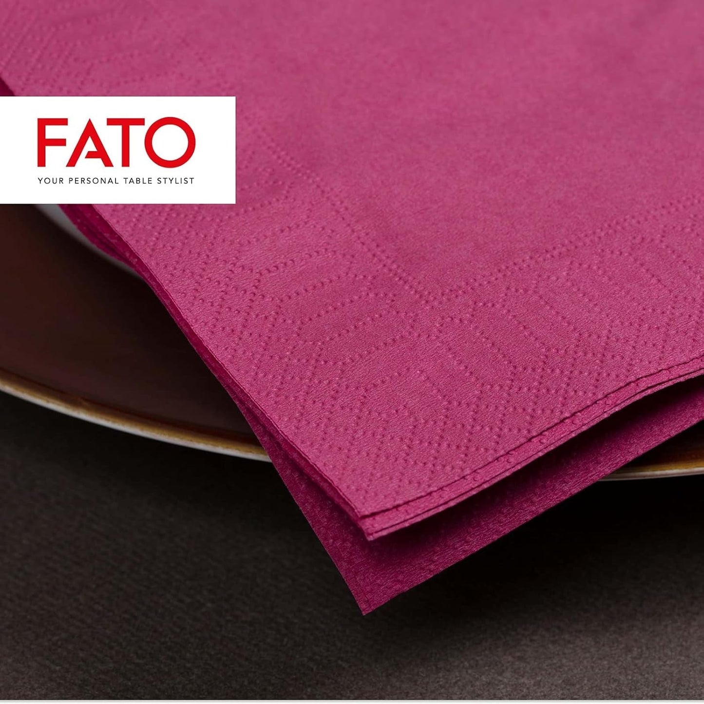 - Papieren wegwerpservetten, ideaal voor hapjes en cocktails, verpakking van 100 servetten, maat 24X24, 4-laags, 2-laags, bordeauxkleur, 100% puur cellulosepapier, Fsc-gecertificeerd