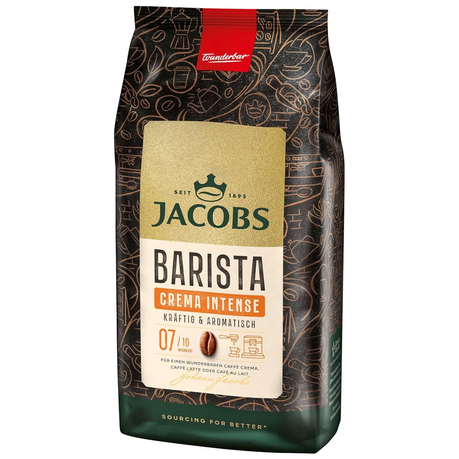 Hele bonen koffie JACOBS Barista Editions Crema Intense (4 x 1 kg)