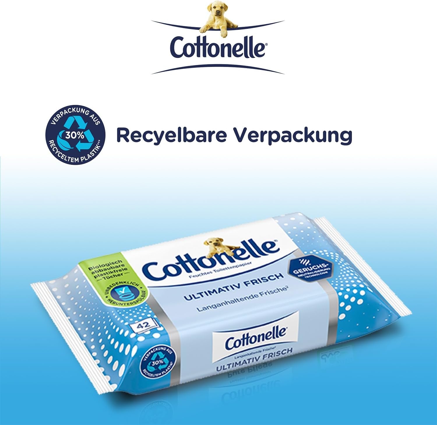 Vochtige doekjes, Ultimate Fresh, 12 x 42 doekjes, Deodycylx-technologie, huidvriendelijk, alcohol- en kleurstofvrij, gevoelig, biologisch afbreekbaar