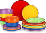 6-persoons serviesset Vancasso Bonita 18-delige steengoed servies kom en bordenset rond servies combinatie van 6 dinerborden saladeborden en schalen per stuk