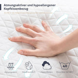 EGO HOME traagschuim kussen 40x80 cm met versnipperd traagschuim - Ademend, ergonomisch neksteunkussen voor zij-, rug- of buikslapers - Oeko-Tex gecertificeerd - Wasbare hoes