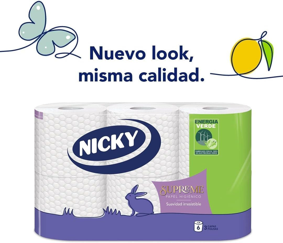 Supreme toiletpapier, 42 rollen, 3 lagen, 160 diensten per rol, Onweerstaanbare gladheid, Gemakkelijk te openen verpakking, 100% Fsc-gecertificeerd papier