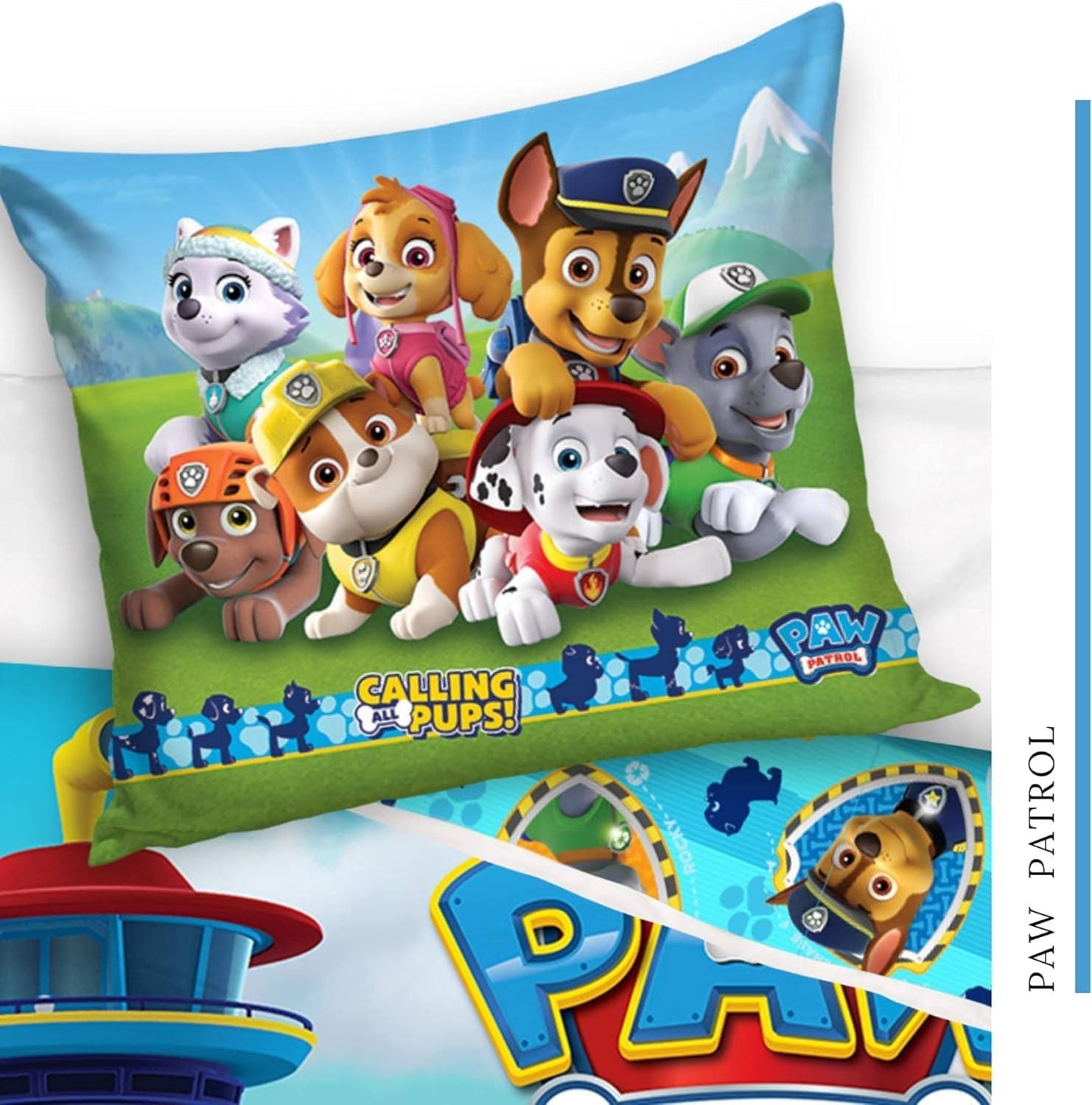 Bettbezug 100X135 40X60 Baumwolle · Compatibel met Paw Patrol Baby Kinderbettwäsche Für Mädchen en Jungen · 2 Teilig · 1 Kissenbezug 40X60 + 1 Bettbezug 100X135 Cm Naty Shop