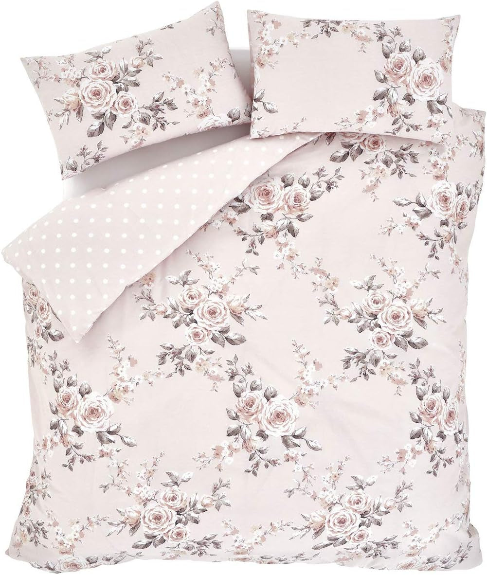 Catherine Lansfield Canterbury sprei, onderhoudsvriendelijk, Blush, sprei - 220X230Cm Bedden en dekens Catherine Lansfield