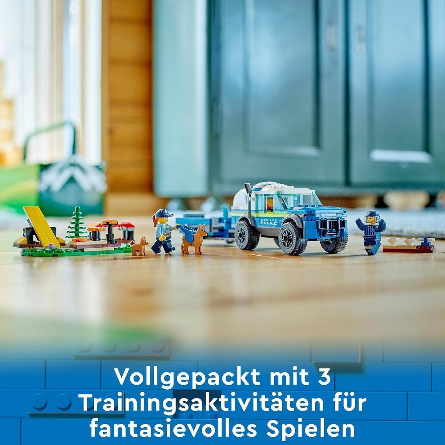 LEGO 60369 City Mobiele Politiehondentraining, speelgoedpolitieauto met aanhanger, honden- en puppyfiguren, dierenset voor kinderen vanaf 5 jaar Bouwsets Besuche in LEGO-Store