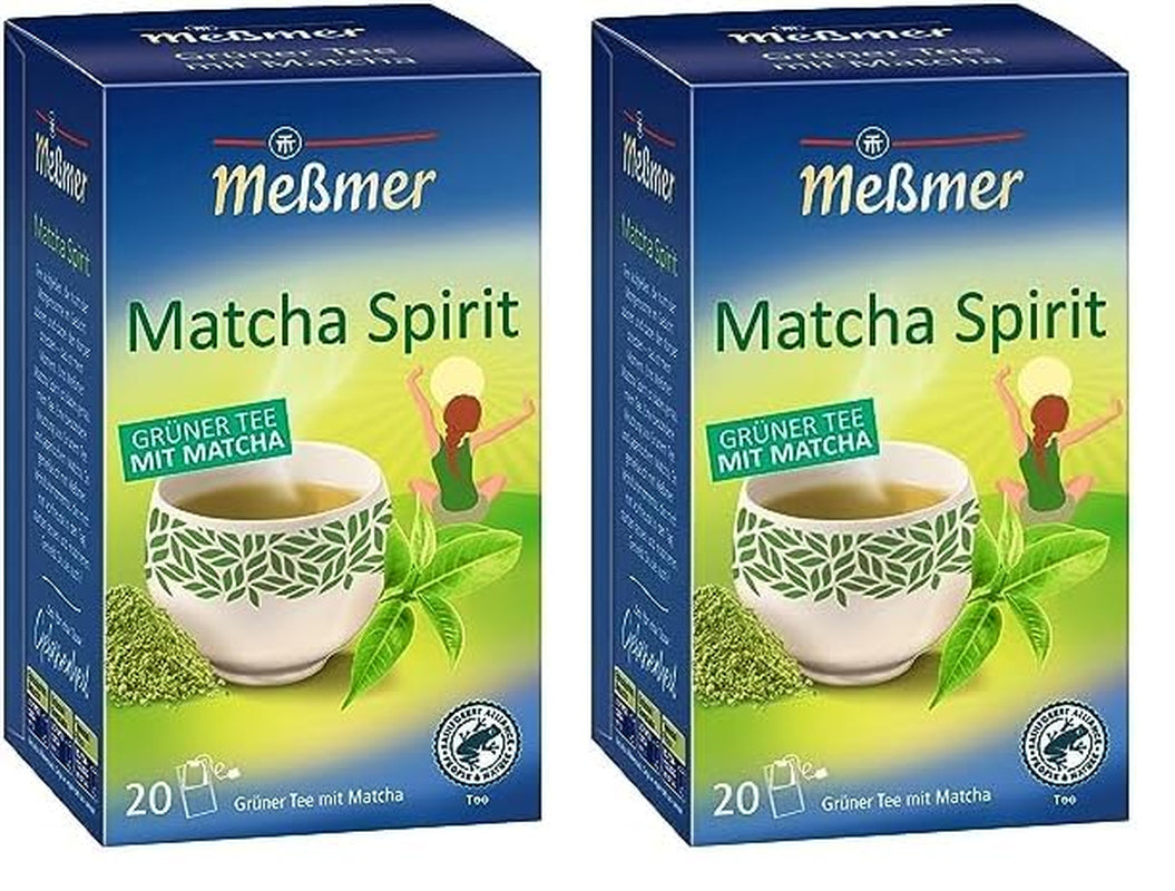 Meer MATCHA SPIRIT | Groene thee met Matcha | 20 theezakjes | Veganistisch | Glutenvrij | Lactosevrij (pak van 2)
