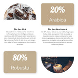 SEEBÄR COFFEE - Extra sterke koffiebonen - 500g - Lage zuurgraad en intens aroma - Hele bonen voor volautomatische koffiemachines, espresso en French press - Hoog cafeïnegehalte en lage zuurgraad