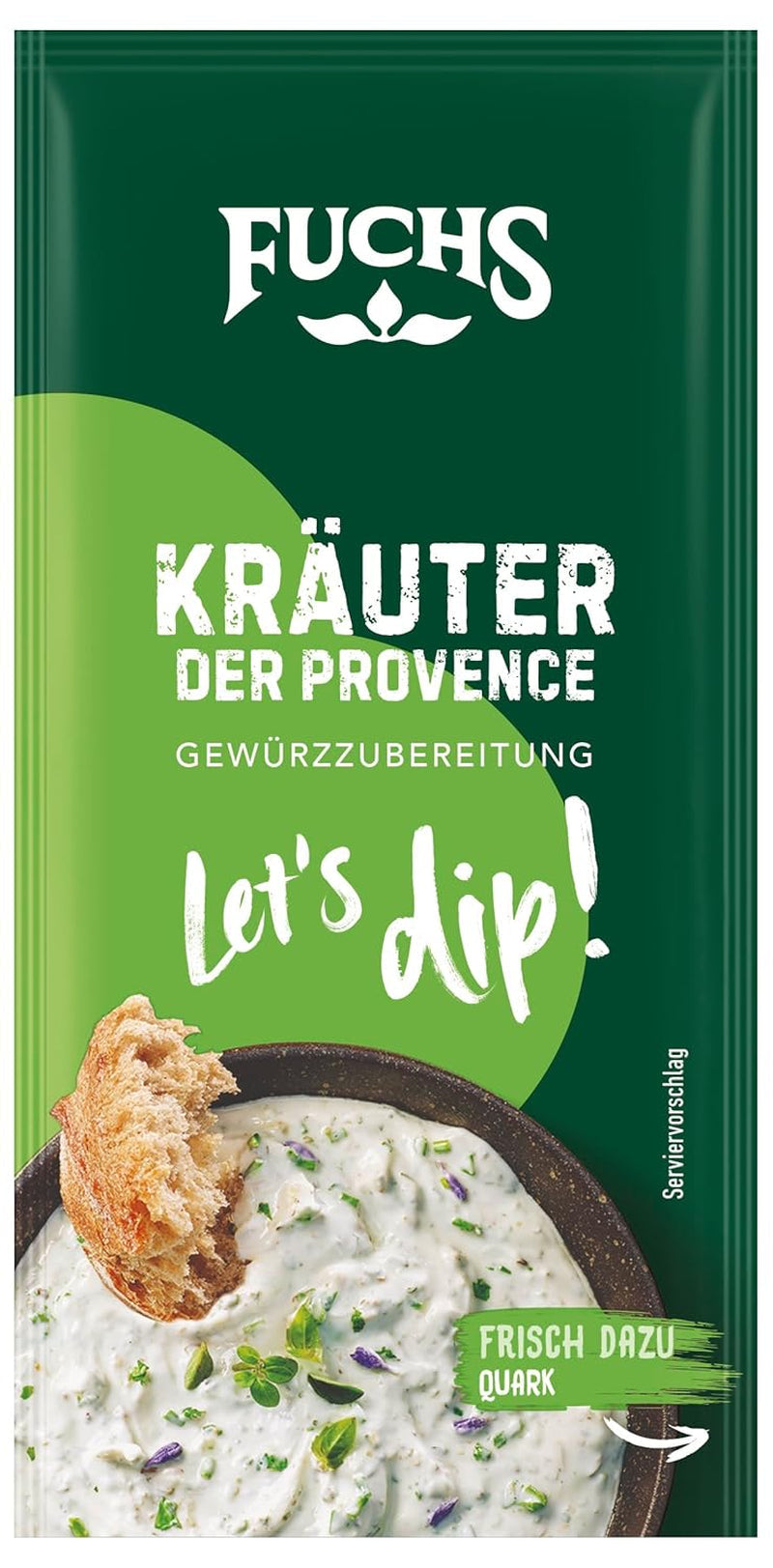 Fuchs Gewürze - Laten we duiken! Kräuter der Provence Gewürzzubereitung, Gewürz für Kräuterquarkdip, 7,5 g in de zak