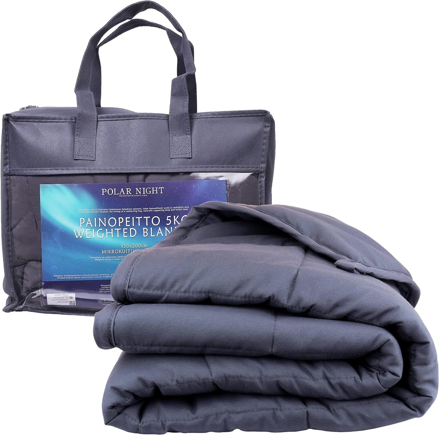 Polar Night verzwaringsdeken voor volwassenen 150 X 200 Cm, 9 Kg - Verzwaarde deken voor diepe slaap, zware deken, therapiedeken gemaakt van 100% microvezel, ontspanningsdeken Oeko-Tex® 100 Standaard dekbed Bedden en Dekens Polar Night 155 X 220 Cm 13,0 kilogram