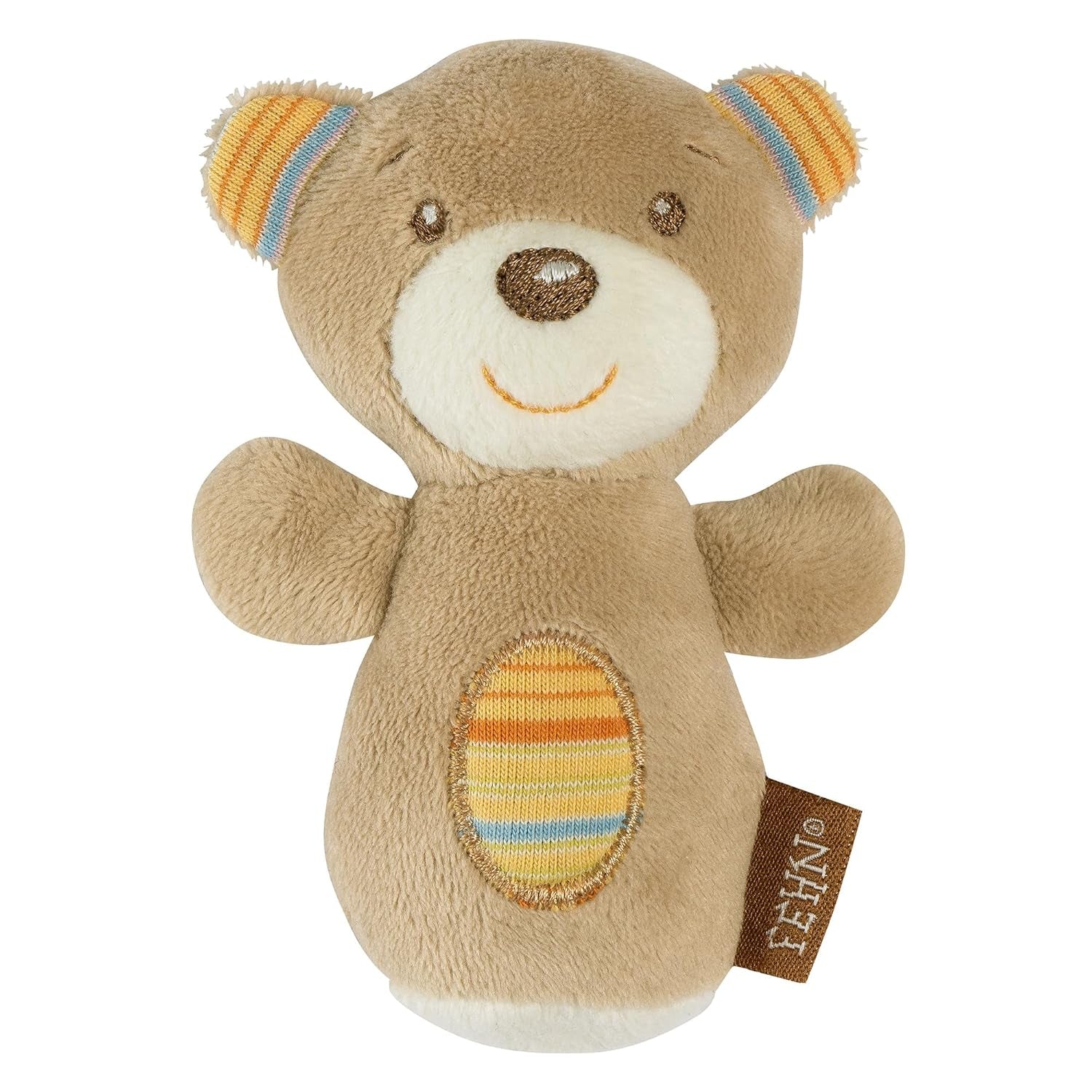 Fehn minirammelaar otter - mini-grijpspeeltje voor het rammelen, betasten en spelen met een zacht en knuffelig stoffen dier - een trouwe metgezel voor baby's en peuters vanaf 0+ maanden Babyspeelgoed Naty Shop Teddy