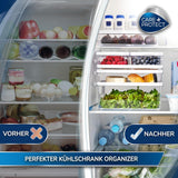 CARE + PROTECT Slimme voedselcontainer, perfect stapelbaar, koelkastorganizer, beschermt voedsel tegen vocht, houdt voedsel langer vers, 2,15 l Voedselbewaardozen Naty Shop