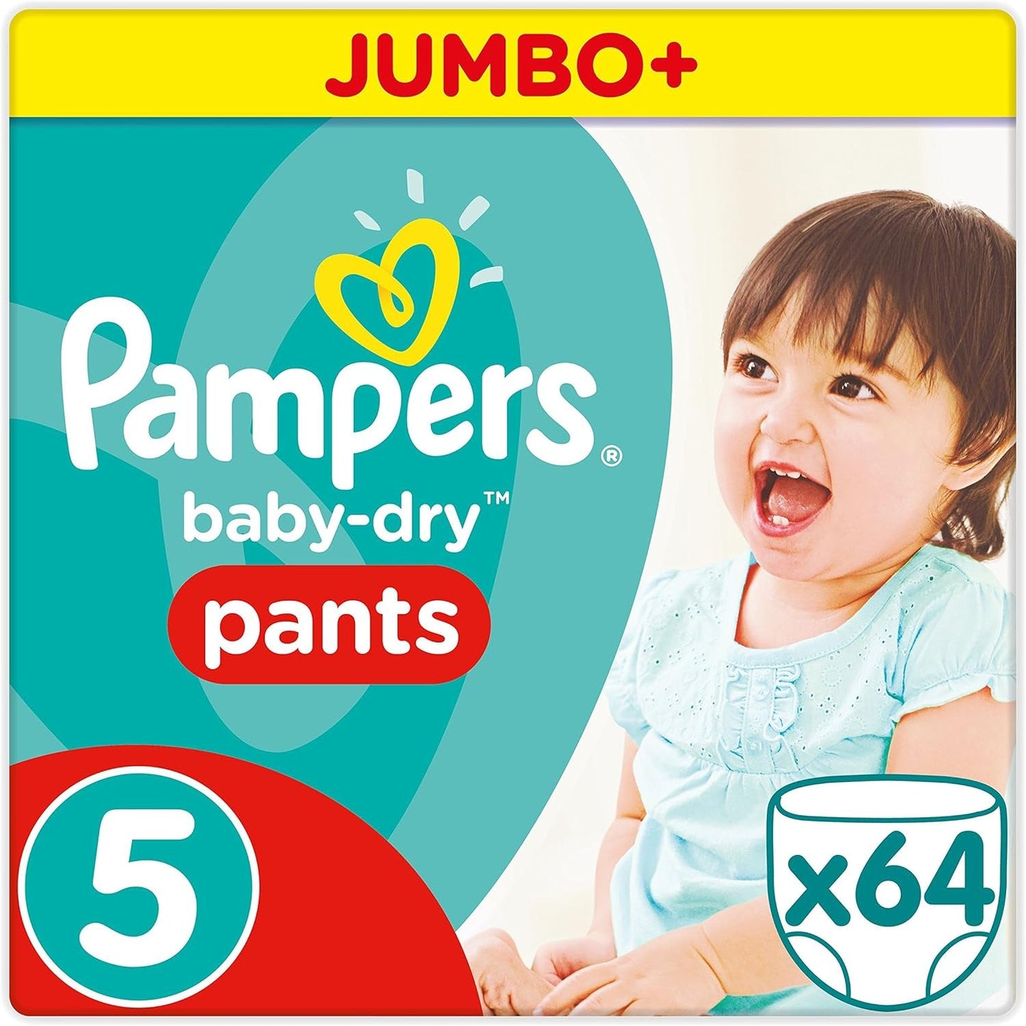 Luiers Pampers 81657566 Baby-Dry broek, wit