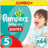 Luiers Pampers 81657566 Baby-Dry broek, wit