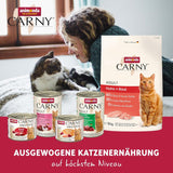 Adult Pure & Mild kattennatvoer met kip en kattenkruid (32 x 100 g), voor gevoelige katten, graan- en suikervrij, licht verteerbaar natvoer met kip