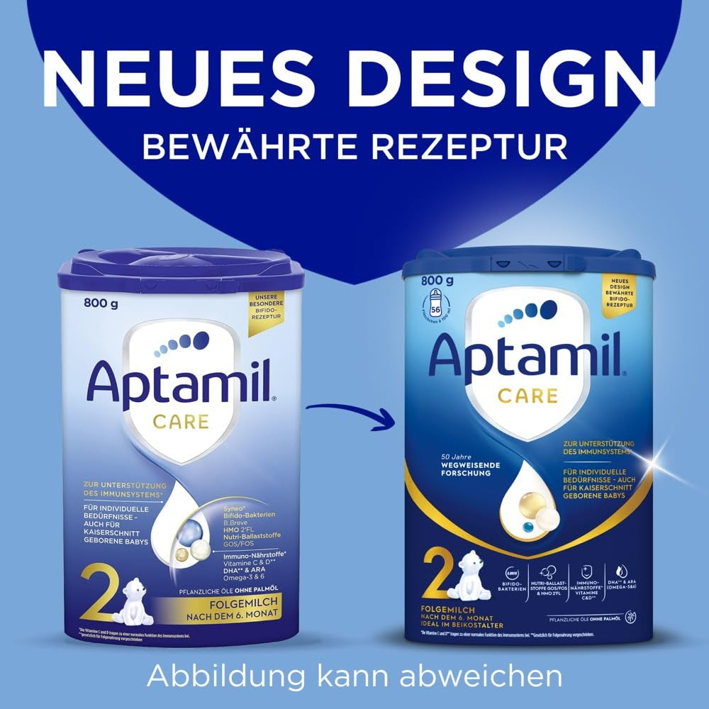 Aptamil Care 2 – Ook geschikt voor baby's geboren via een keizersnede – 1 x 800 g