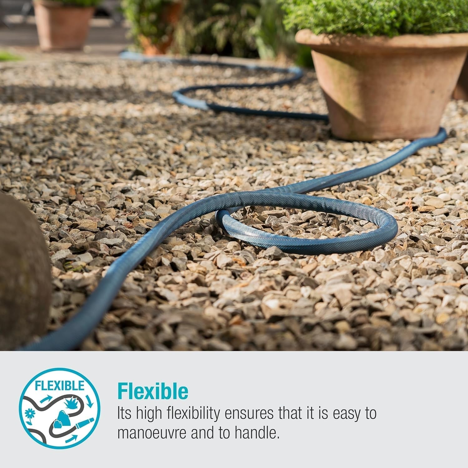 Gardena Liano Xtreme 3/4 inch set, 20m: Extreem robuuste textiel tuinslang met lichtgewicht, weerbestendige PVC binnenslang (18480-20)