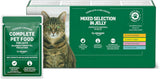 Amazon Graanvrij nat kattenvoer voor volwassen katten Gemengde selectie in gelei 4,8 kg (48 verpakkingen van elk 100 g)