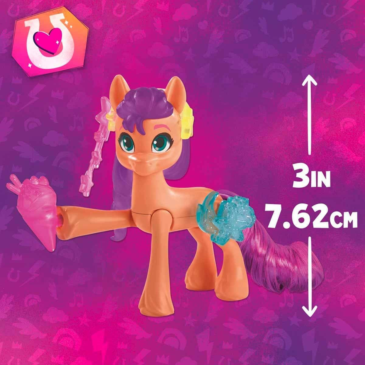 My Little Pony - Ontdek je Sparkle Pony: Beauty Mark Magic Sunny Starscout, pony van hoef tot hart 7,5 cm, vanaf 5 jaar, F5250, veelkleurig