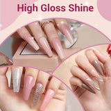 Modelones 35-delige gelnagellakset, UV-nagellakset met 48W-lamp, nude bruin wit roze gelnagellakset, UV-gelnagellakset met toplaag basis nagelstudioset