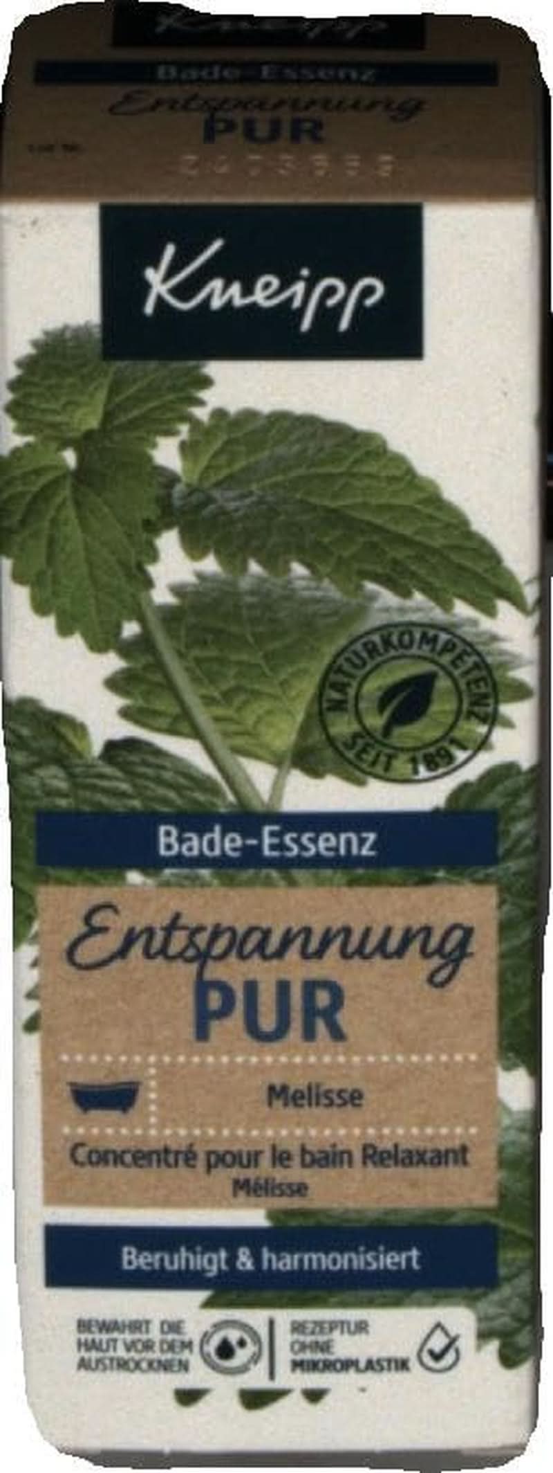 Kneipp Bade, badolie met natuurlijke essentiële olie van Indiase melissa en citroenmelisse-extract, 100 ml Naty Shop